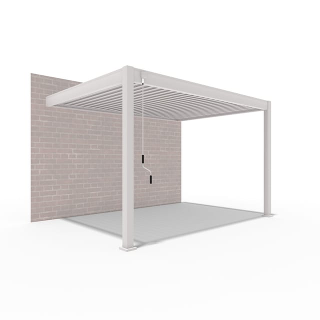 PergoLine Superior Wand Pergola 3 m x 3,6 m ivory sand