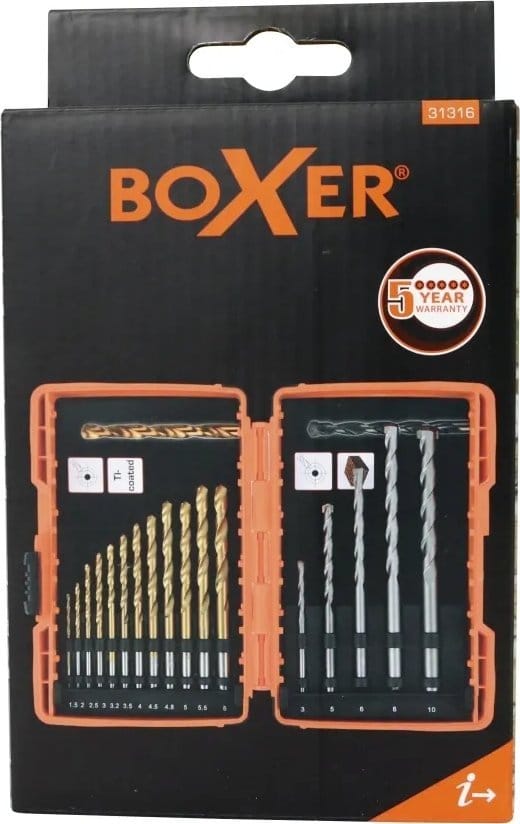 Boxer Drill bit set - 17 pcs. (combi)
