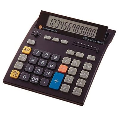 Tischrechner J-1210 solar 103975 12 Zeichen Solar-/Batteriebetrieb