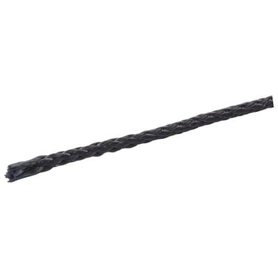 Faserseil aus Polypropylen, 10mm, schwarz, geflochten