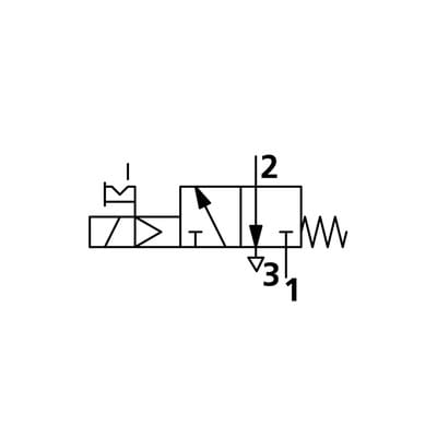 3/2-Wegeventil, elektropneumatisch, monostabil, G 1/8, NC (7010020200)