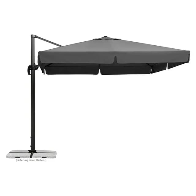 Schneider Schirme Ampelschirm Rhodos, LxB: 300x300 cm, mit Schutzhülle und Schirmständer, ohne Wegeplatten