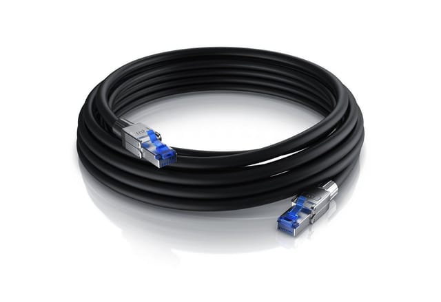 Primewire LAN-Kabel, CAT.8, RJ-45 (Ethernet) (1500 cm), Netzwerkkabel CAT 8, Gigabit Ethernet 40 Gbit/s, S/FTP Patchkabel 15m