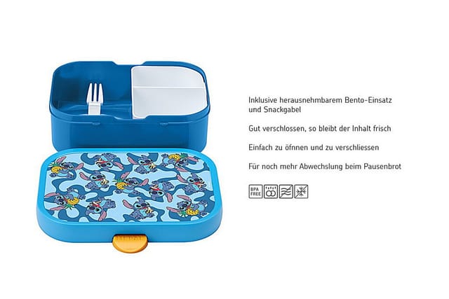 Mepal Brotdose mit Gabel Stitch Campus 750 ml