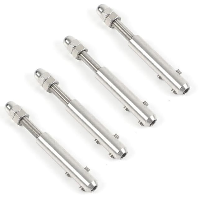 4-teilige Drahtseilklemmen, Verbinder Aus Edelstahl 304, Geeignet Für 4-mm-drahtseile Und L-förmige Drahtseilspanner Mit Keilverzahnung