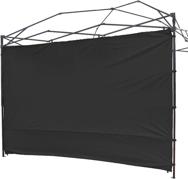 Faltbares Outdoor-zelt Mit Geraden Beinen, Wasserdichtem Dach, Seitenwänden Und Pavillon-design, 1-teilig, Schwarz.