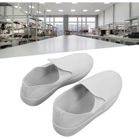 Antistatische Pvc-schuhe, Weißes Canvas, Größe 39, Für Staubfreie Werkstätten, Elektronik, Komfort, Sicherheit