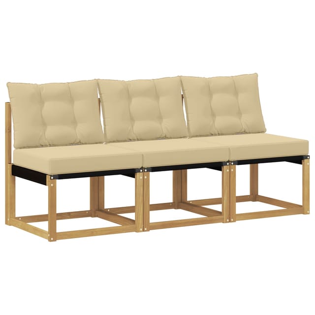3 Stück Outdoor Mittelsofa Vidaxl