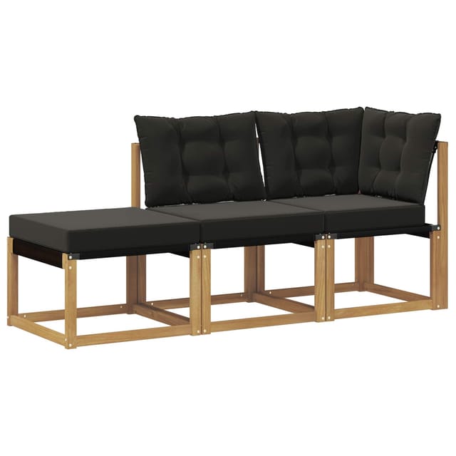 Sectional Sofa Einheiten Mit Kissen 3 Stück Weiß Vidaxl