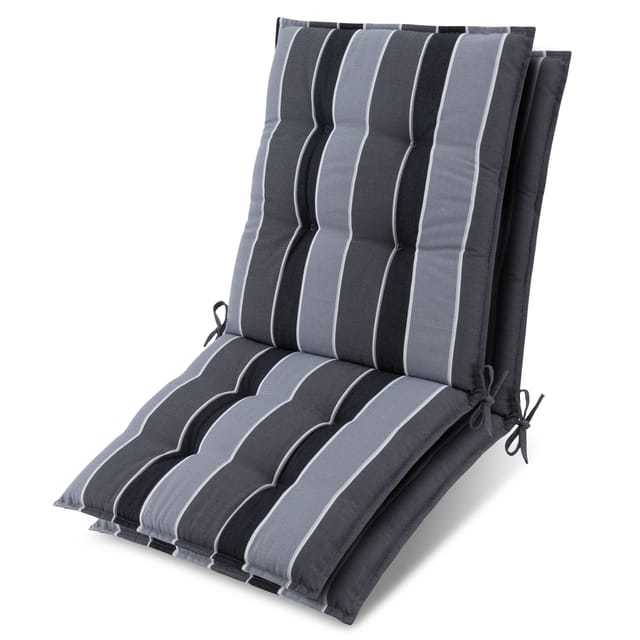 2x Niederlehner Auflage Sun-nl 100x50x8cm Anthrazit-gestreift