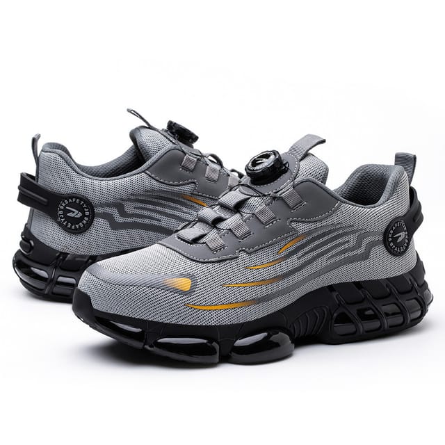 S3 Sicherheitsschuhe, Größe 44, Leicht Und Atmungsaktiv, Stylische Drehbare Zehenkappe, Sportschuhe, Druck- Und Stahlfeste Zehenkappe, Keine Schnürsenkel Erforderlich.