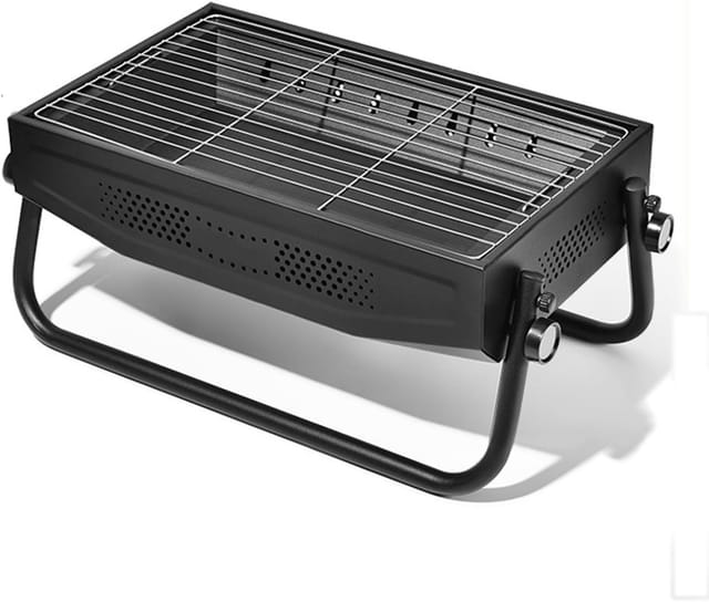 Tragbarer Holzkohlegrill, Outdoor-grill, Faltbarer Tragbarer Grill Für Garten, Kochen Im Freien, Grillen, Camping, Picknicks, Schwarz