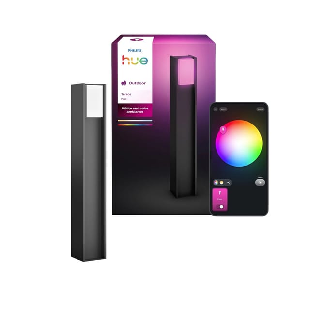 Leuchte - Philips Hue - Turaco - Anthrazitgrau - Ip44 - Weißes Und Farbiges Licht - 1100 Lumen