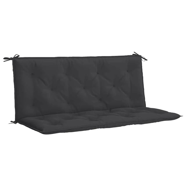 Gartenbank-auflage Schwarz 120x(50+50)x7 Cm Oxford-gewebe Vidaxl
