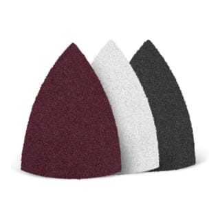 Menzer Fleece Schleifvliese, 150 X 100 Mm, F. Deltaschleifer, Faservlies (10 Stk.) Grob (ca. K 80)