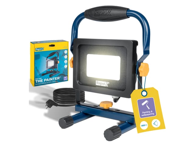 Baustellenlampe/scheinwerfer - Rapid - Der Maler - Led 2k Lumen, Farbe - Ip65 - 6000 Kelvin - Fsc-verpackung - (5001729)