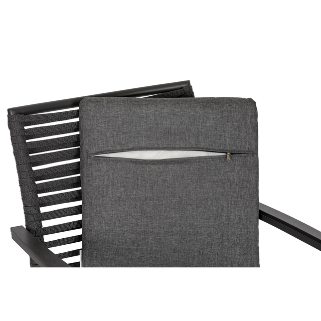 Loungemöbel-Gruppe, 2er Stapelset, anthrazit, 63x43x110cm - grau