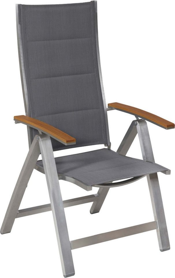 Gartensessel »San Remo«, Klappsessel, max. Belastung: 100 kg - grau