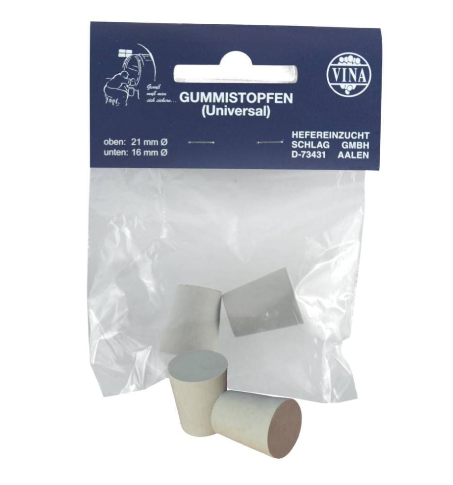 Gummistopfen grau, 21/16 mm