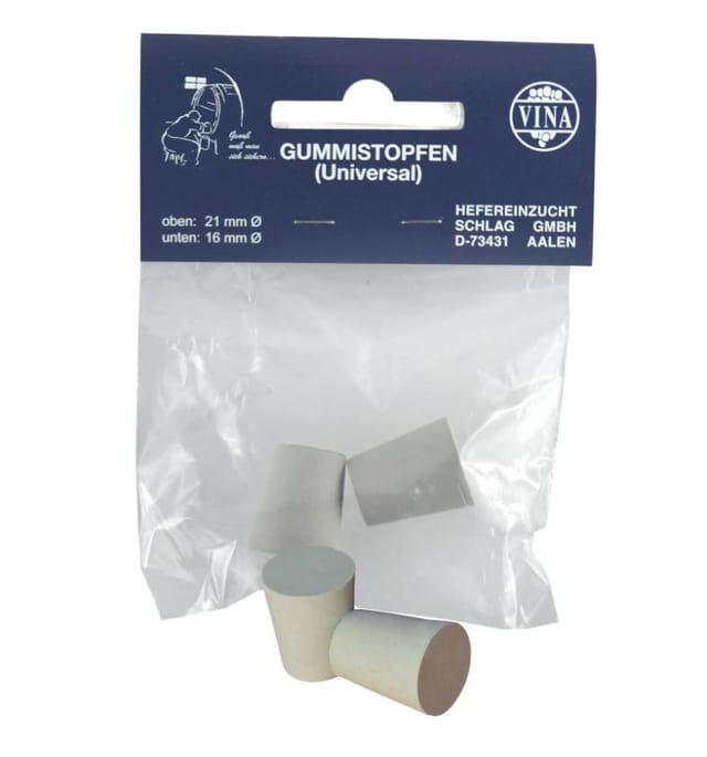 Gummistopfen grau, 21/16 mm