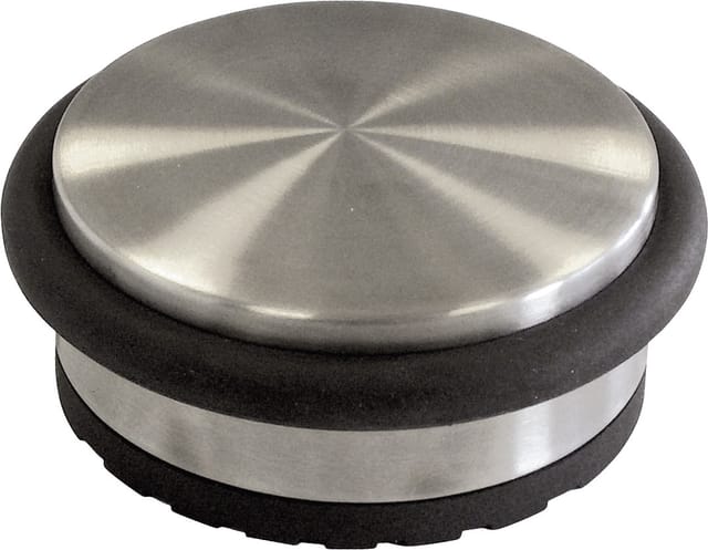 HSI Türstopper flach Ø 9,5 x 4 cm Edelstahl-Optik