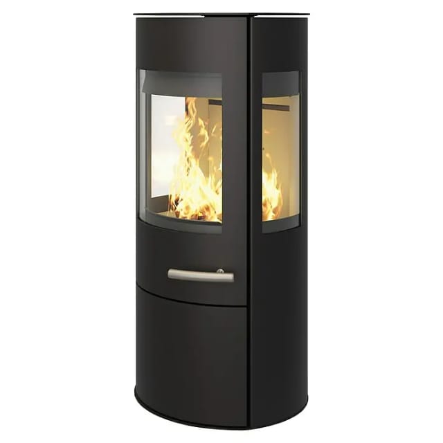 Haas+Sohn Kaminofen Stahl Schwarz 6,4 kW mit Automatik