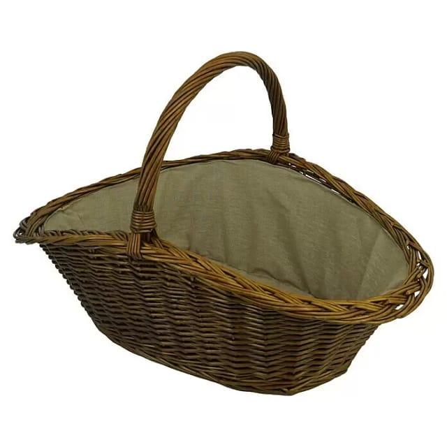 Valo Weidenkorb Oval mit Juteeinlage 70 cm x 45 cm x 42 cm Braun