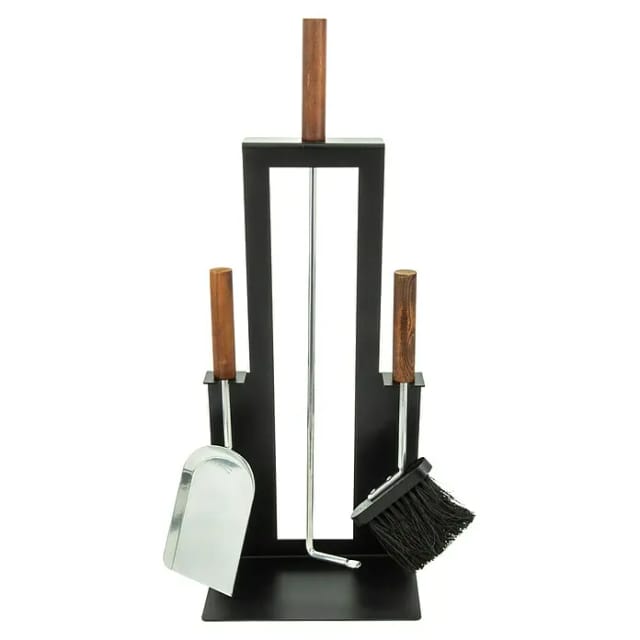 Valo Kaminbesteck-Set Malmö Premium Schwarz 3-tlg.