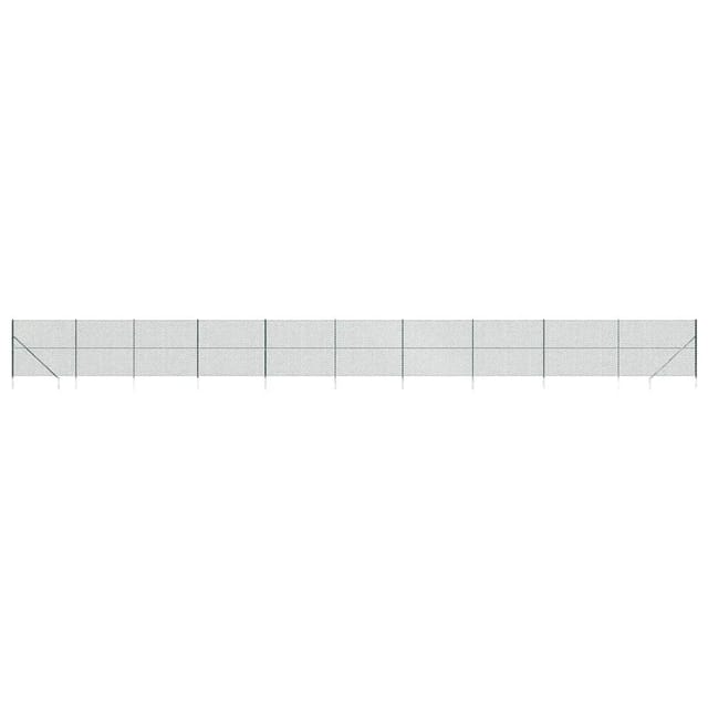 vidaXL Maschendrahtzaun mit Bodenhülsen Grün 2x25 m 153934