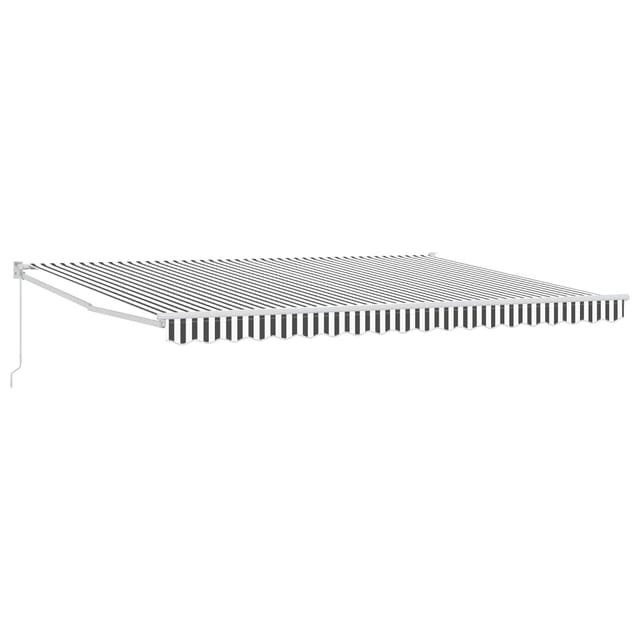 vidaXL Manuell Einziehbare Markise Anthrazit und Weiß 4 x 2 m 3418930