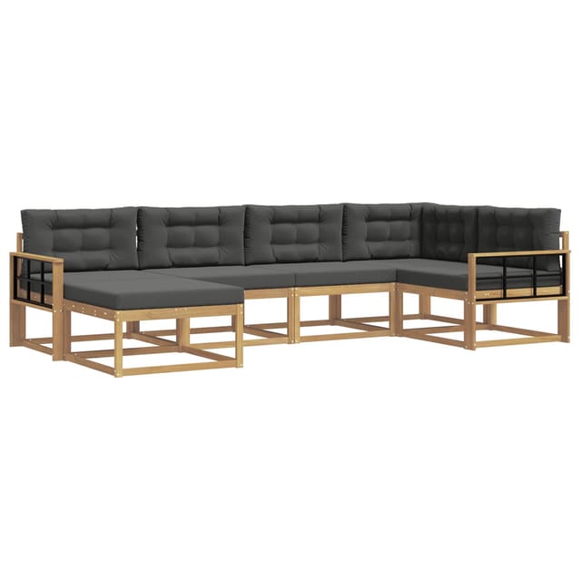 vidaXL Outdoor-Sofagarnitur 5-Tlg Weiß und Anthrazit Polyester 3386701