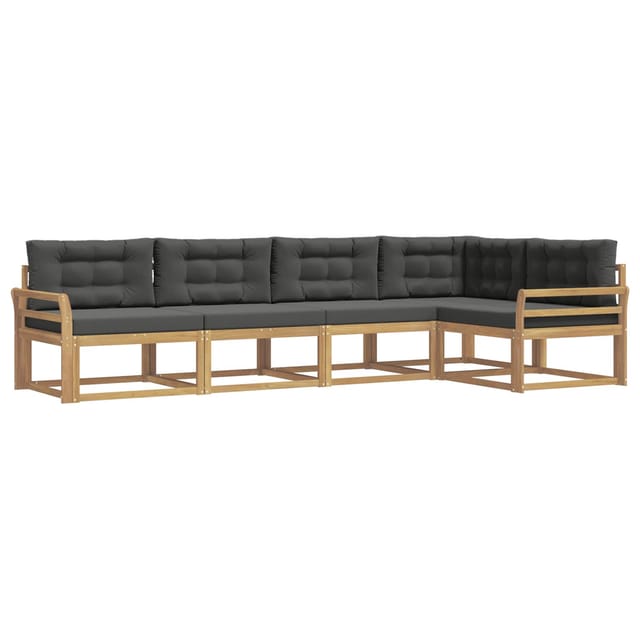 vidaXL Outdoor-Sofagarnitur 4-Tlg Weiß und Anthrazit Polyester 3386446