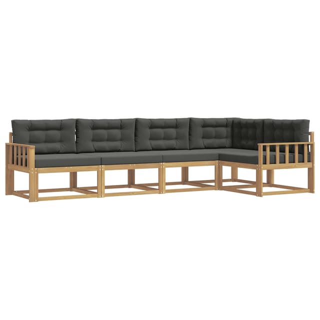 vidaXL Outdoor-Sofagarnitur 4-Tlg Weiß und Anthrazit Polyester 3386441