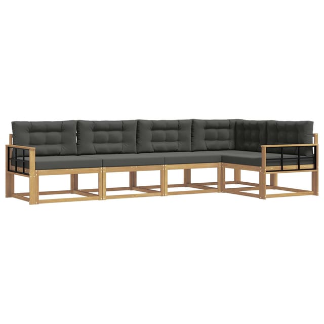 vidaXL Outdoor-Sofagarnitur 4-Tlg Weiß und Anthrazit Polyester 3386456