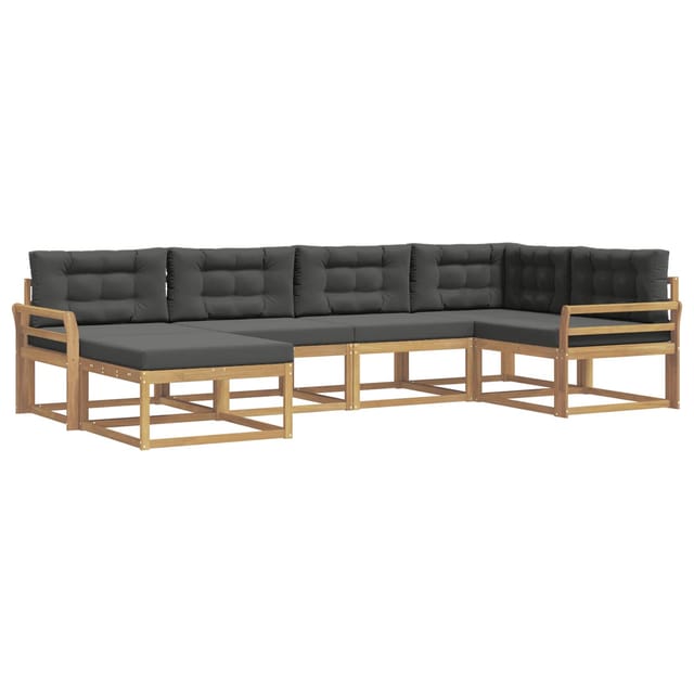 vidaXL Outdoor-Sofagarnitur 5-Tlg Weiß und Anthrazit Polyester 3386691