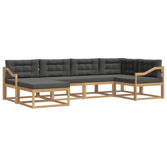 vidaXL Outdoor-Sofagarnitur 5-Tlg Weiß und Anthrazit Polyester 3386706