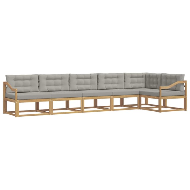 vidaXL Outdoor-Sofagarnitur 4-Tlg Weiß und Hellgrau Polyester 3386530