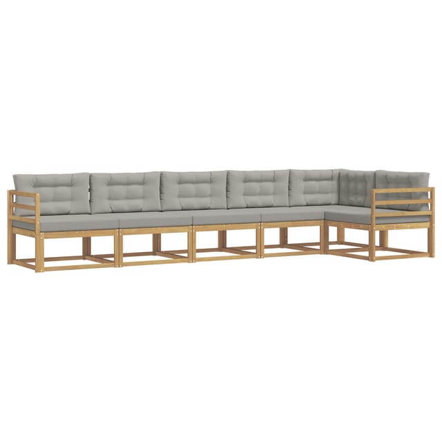 vidaXL Outdoor-Sofagarnitur 4-Tlg Weiß und Hellgrau Polyester 3386500