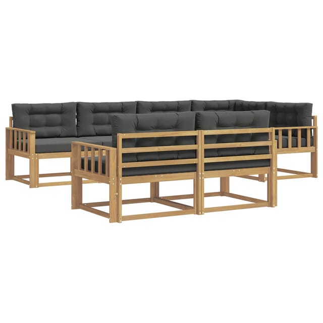 vidaXL Outdoor-Sofagarnitur 6-Tlg Weiß und Anthrazit Polyester 3386581