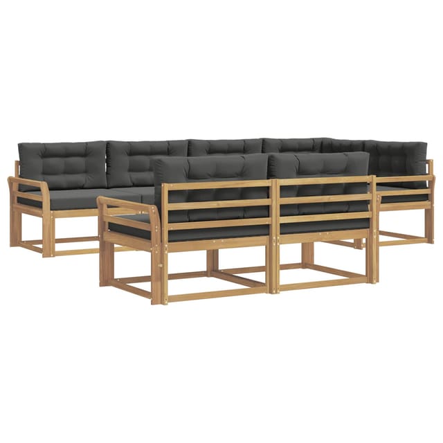 vidaXL Outdoor-Sofagarnitur 6-Tlg Weiß und Anthrazit Polyester 3386586