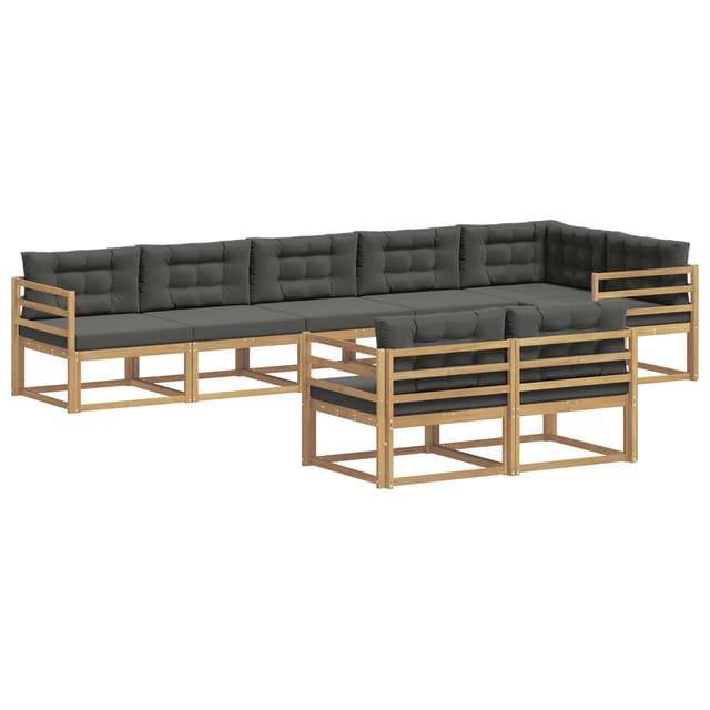vidaXL Outdoor-Sofagarnitur 6-Tlg Weiß und Anthrazit Polyester 3386606