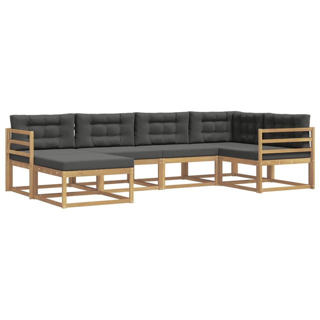 vidaXL Outdoor-Sofagarnitur 5-Tlg Weiß und Anthrazit Polyester 3386676