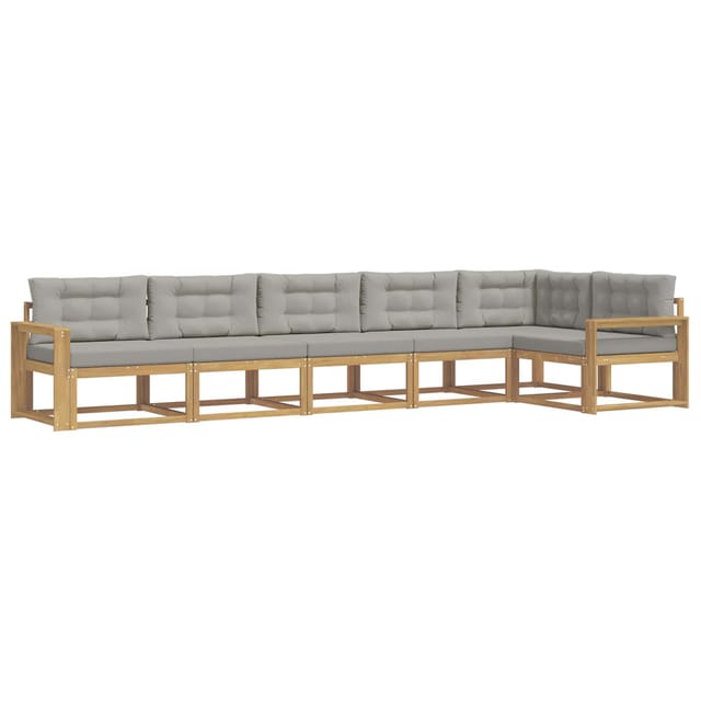 vidaXL Outdoor-Sofagarnitur 4-Tlg Weiß und Hellgrau Polyester 3386520