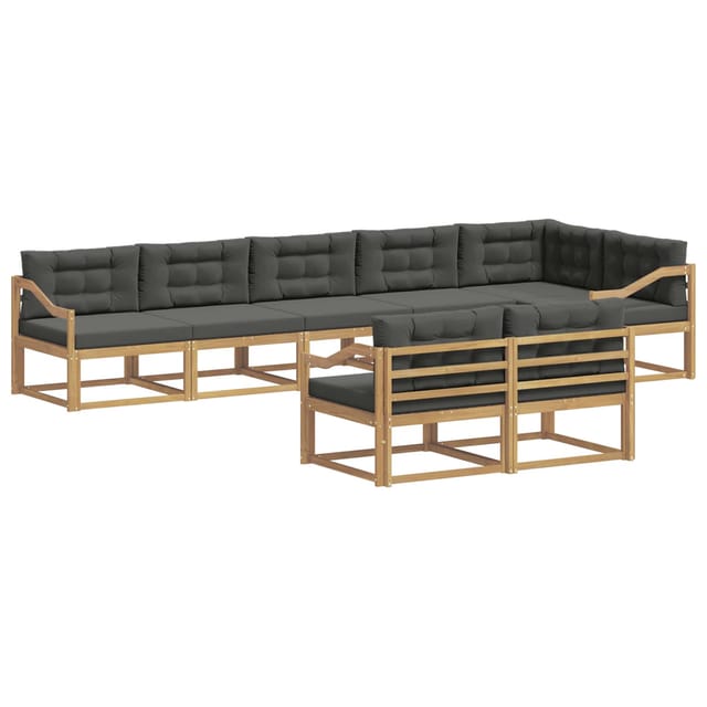 vidaXL Outdoor-Sofagarnitur 6-Tlg Weiß und Anthrazit Polyester 3386636