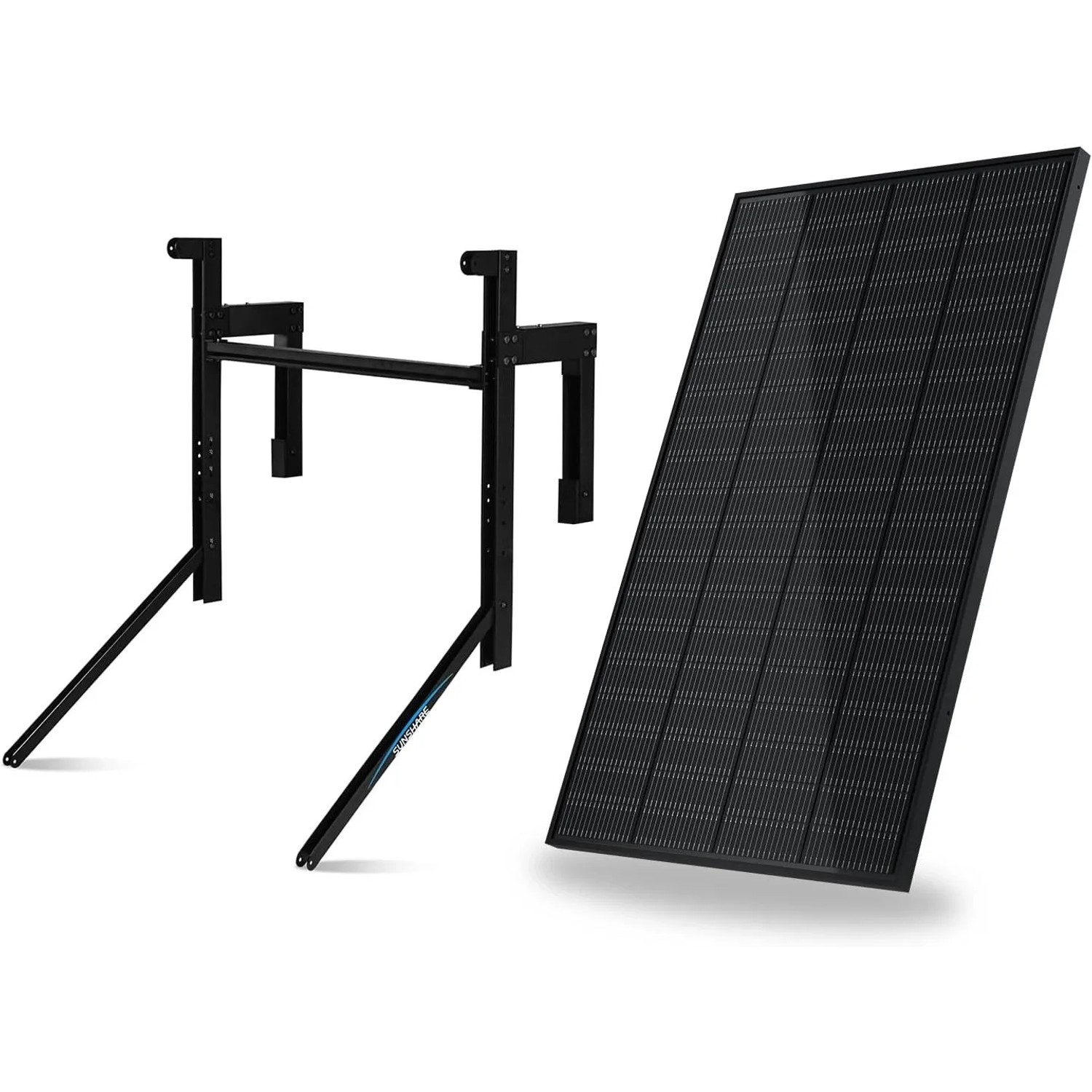 SUNSHARE RAY 200W Full Black Solarmodul inkl. Beton Balkon Halterung
