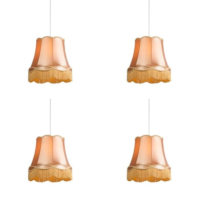 QAZQA Set mit 4 Retro Hängelampen Gold 45 cm Granny