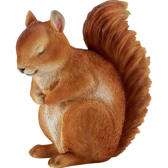 Deko-Figur Eichhörnchen Sitzend 11 cm x 18 cm x 19 cm Hellbraun