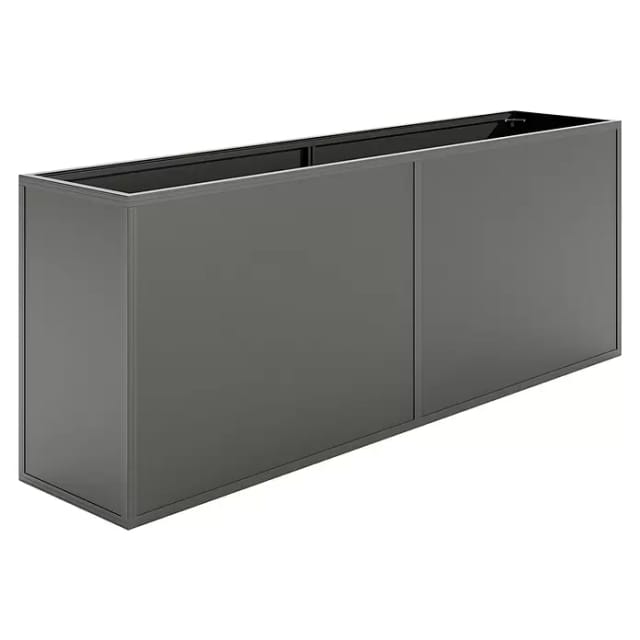KGT Aluminium-Hochbeet 210 45er Tiefe Profilsystem Anthrazit-Grau 2,05 x 0,45m