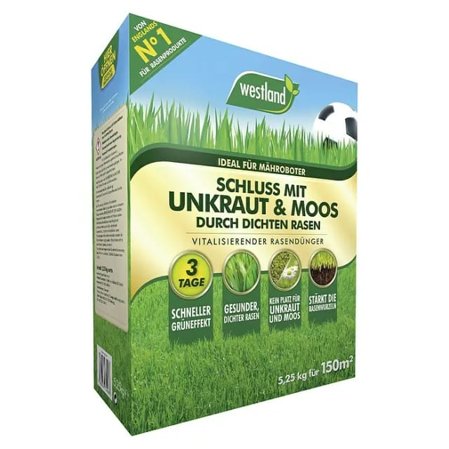 Westland Rasendünger Schluss mit Unkraut & Moos 5,25 kg für 150 m²