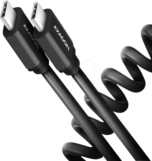 AXG BUCM-CM20TB - Sync- & Ladekabel, USB-C -> USB-C, Spiral, 1,1 m